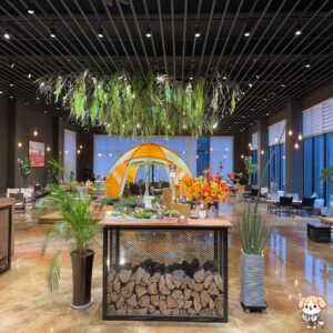 캠핑 분위기 물씬 풍기는 오산 대형카페 엔보트 카페