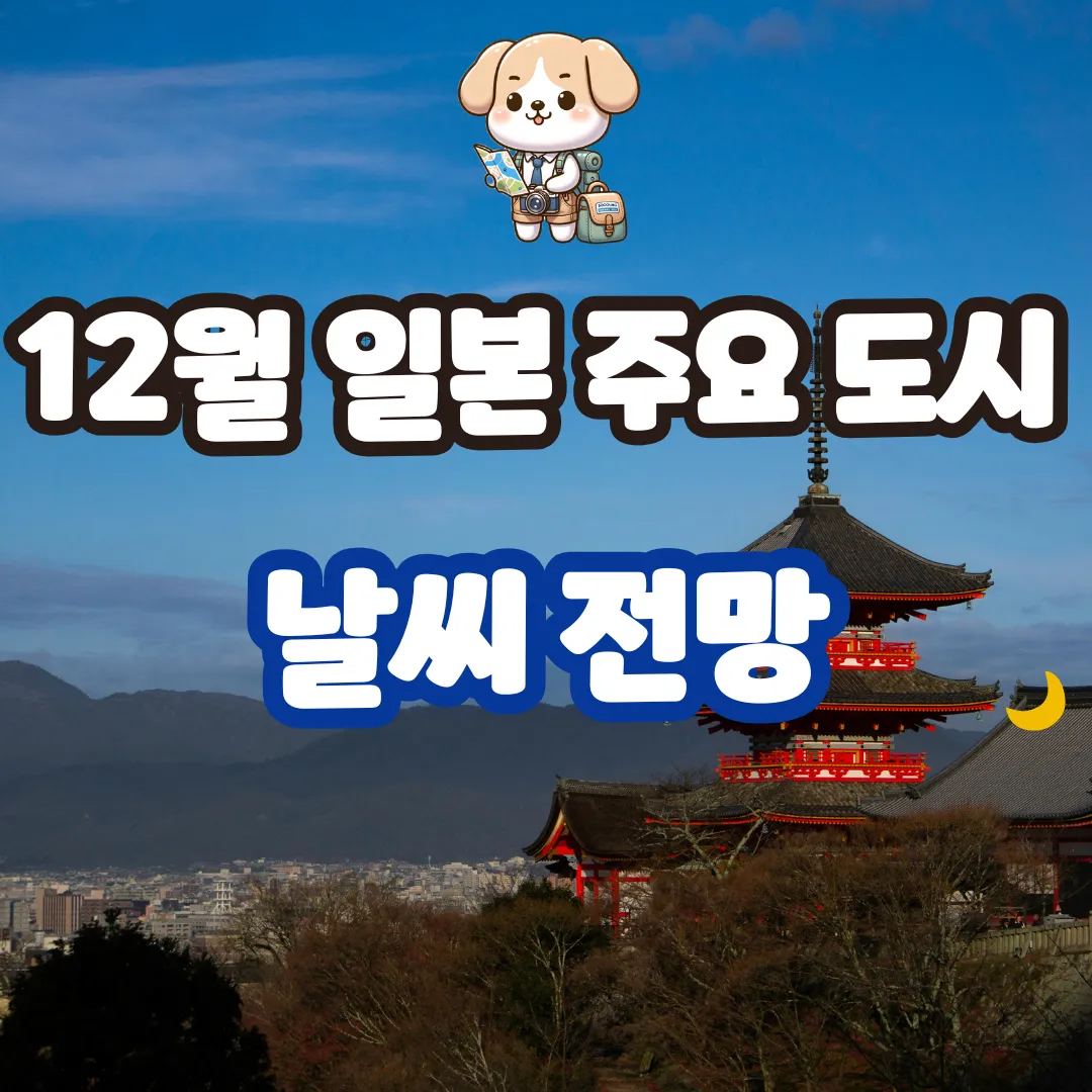 12월 일본 주요 도시 날씨 전망