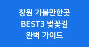 창원 가볼만한곳 BEST3