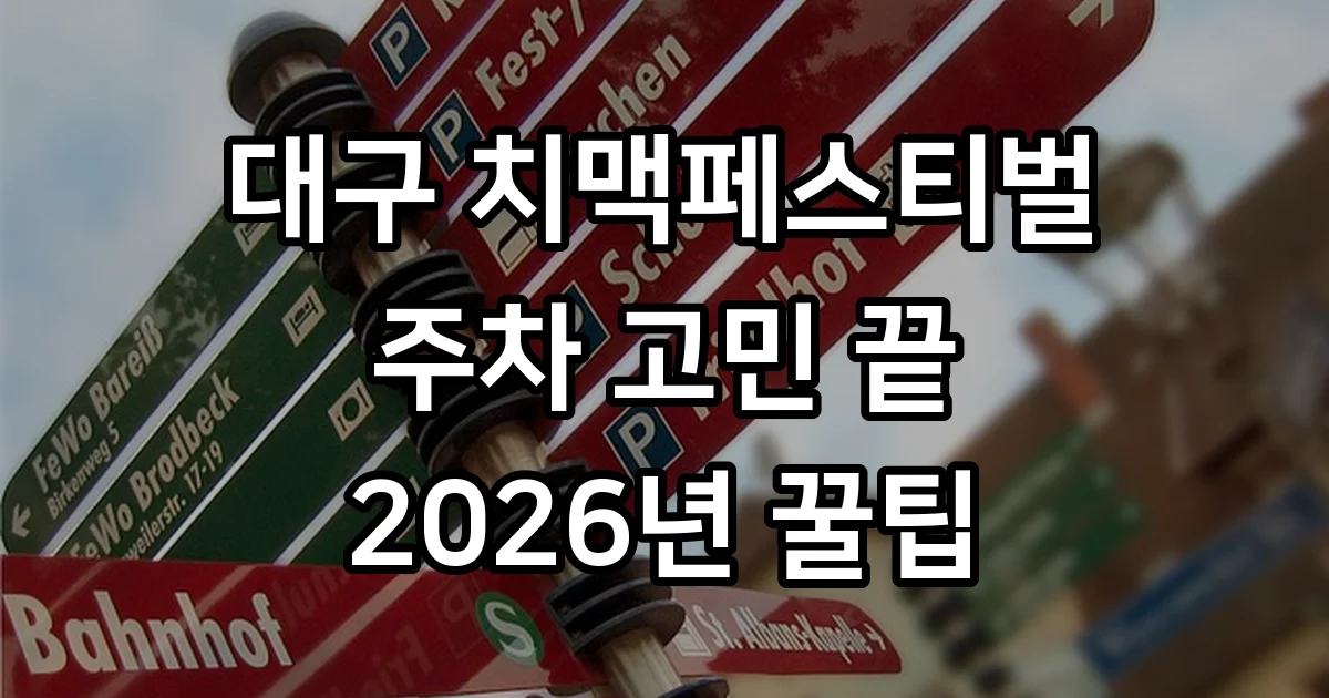 대구 치맥페스티벌 주차장