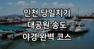 인천 당일치기 여행 인천대공원 송도 야경 코스 인천 당일치기 여행 인천대공원과 송도야경